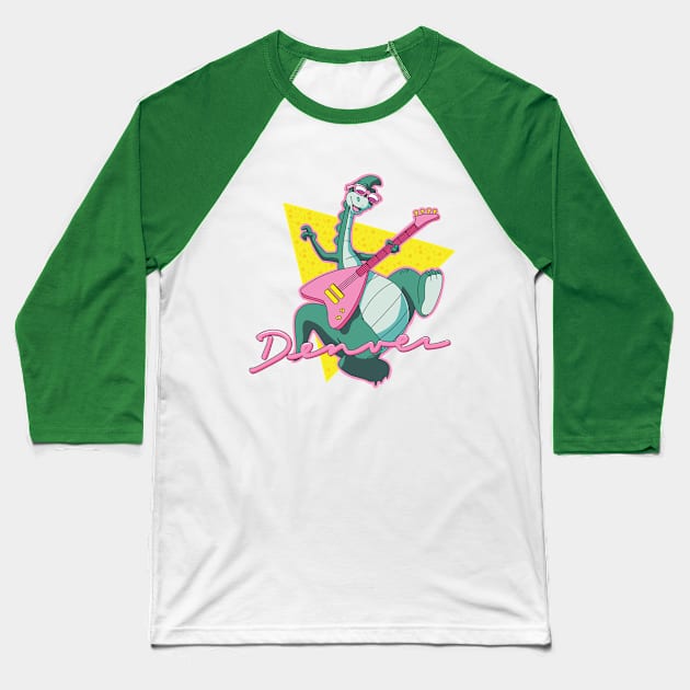 The Last Dinosaur Baseball T-Shirt by Plan8